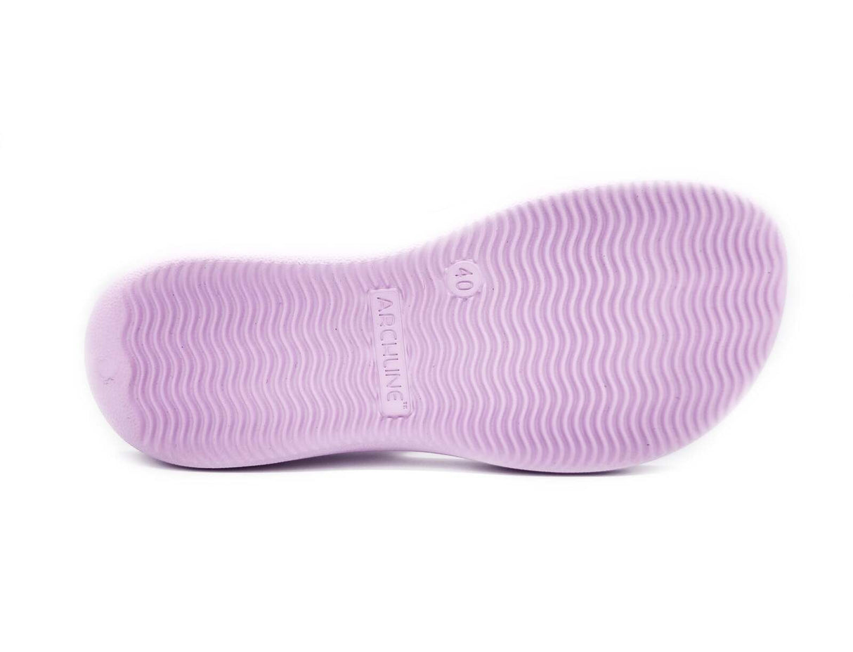 Archline Orthotic Foam Thongs Arch Support Flip Flops Orthopedic Rebound - Lilac