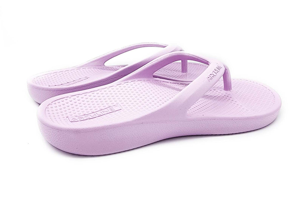 Archline Orthotic Foam Thongs Arch Support Flip Flops Orthopedic Rebound - Lilac