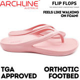 Archline Orthotic Foam Thongs Arch Support Flip Flops Orthopedic Rebound - Pink