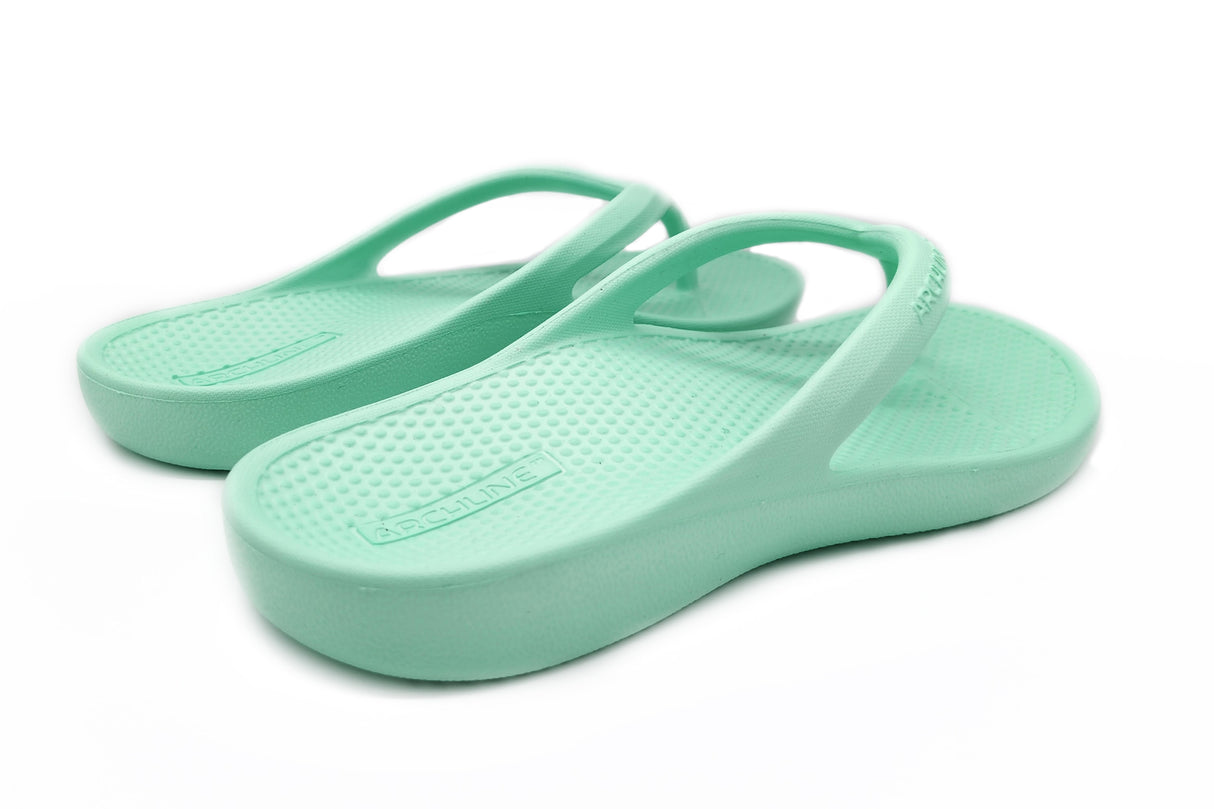 Archline Orthotic Foam Thongs Arch Support Flip Flops Orthopedic Rebound - Mint Green