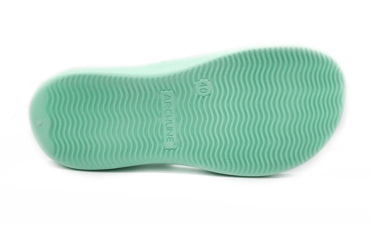 Archline Orthotic Foam Thongs Arch Support Flip Flops Orthopedic Rebound - Mint Green