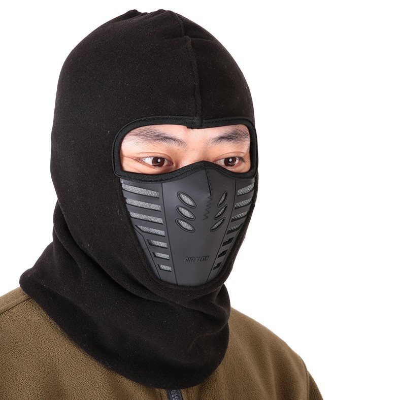 Thermal Fleece Balaclava Windproof Breathable Ski Face Mask Hood Warm Weather