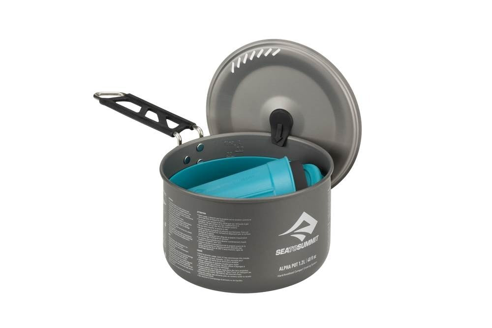 Sea to Summit Alpha Cookset 1.1 - One Person Lightweight Camping Cookware - Blue