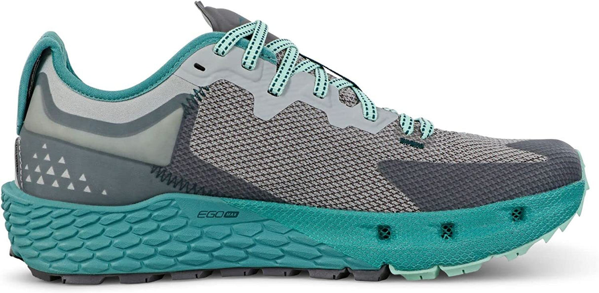 Altra Womens TIMP 4 Trail Running Shoe Ladies Hiking Sneakers - Gray / Teal