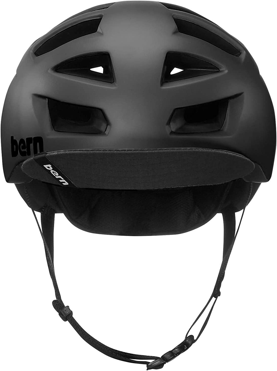 Bern Mens Allston Cycling Bike Helmet w/ Flip Visor - Matte Black