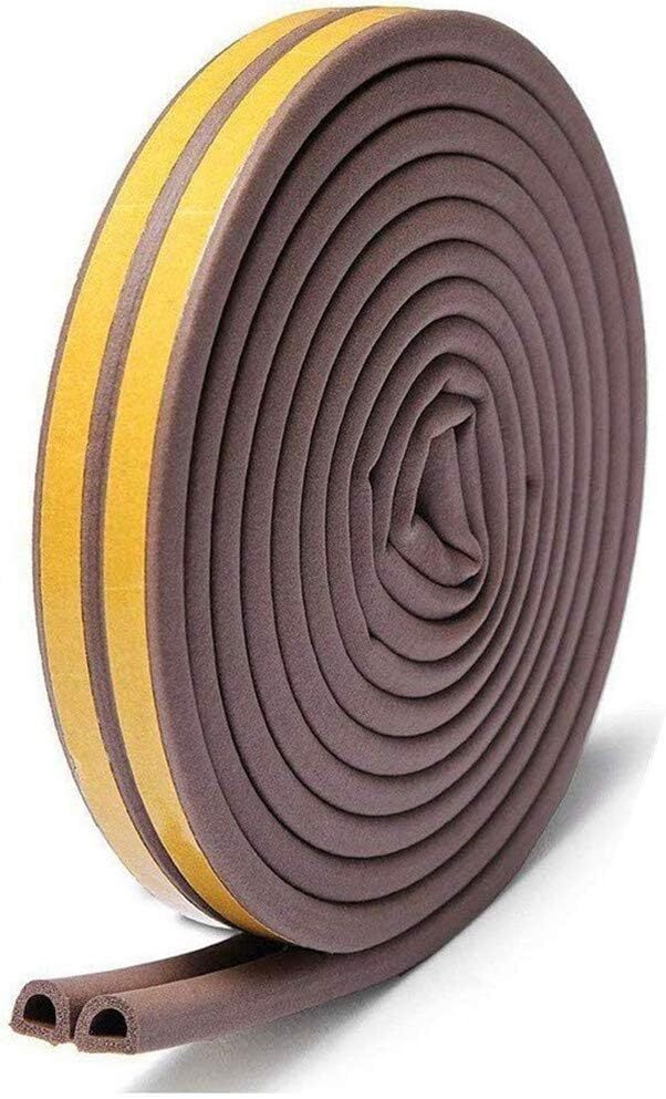 6M D Rubber Self Adhesive Seal Weather Strips Tape Door Window Draught Excluder