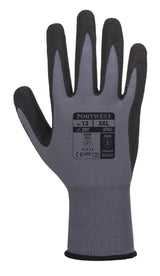 Portwest Ultra Dermiflex Aqua Nitrile Grip Safety Gloves - Grey/Black