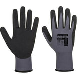 Portwest Ultra Dermiflex Aqua Nitrile Grip Safety Gloves - Grey/Black