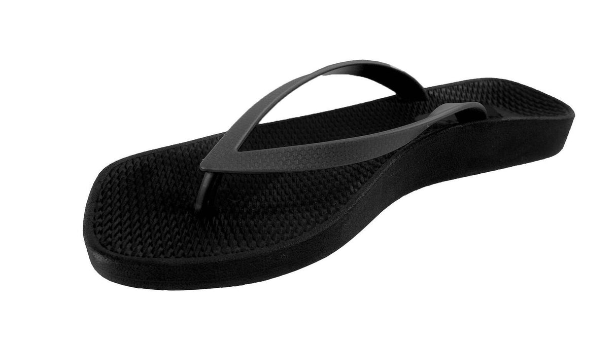 ARCHLINE Breeze Arch Support Orthotic Thongs Flip Flops Arch Support - Black