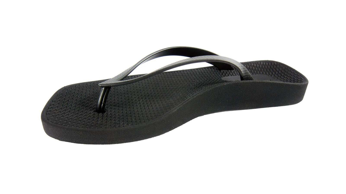 ARCHLINE Breeze Arch Support Orthotic Thongs Flip Flops Arch Support - Black