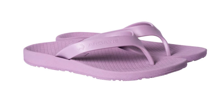 ARCHLINE Orthotic Flip Flops Thongs Arch Support Shoes Footwear - Lilac Purple