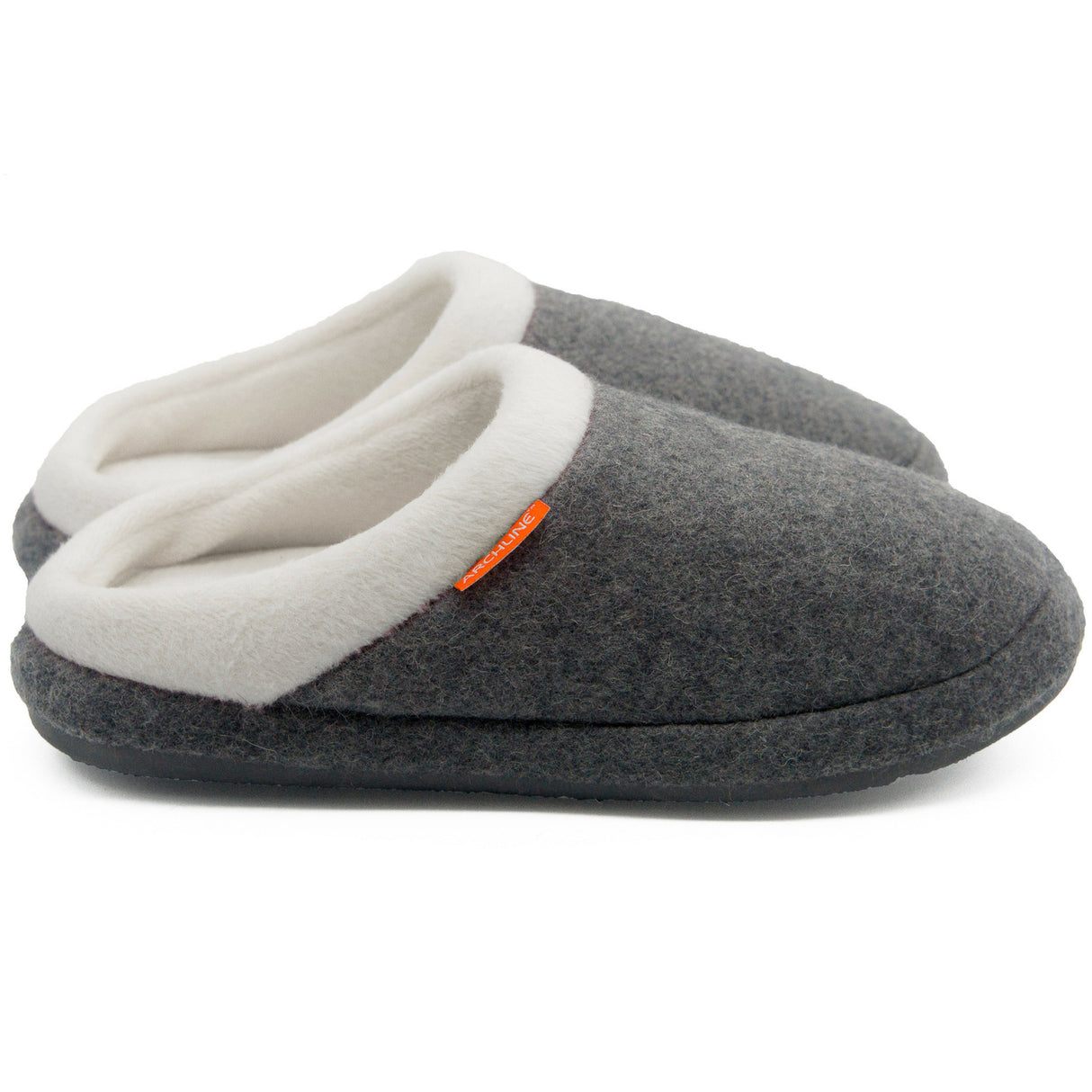 ARCHLINE Orthotic Slippers Slip On Arch Scuffs Orthopedic Moccasins - Charcoal Marle