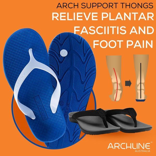 ARCHLINE Orthotic Thongs Arch Support Shoes Footwear Flip Flops Orthopedic