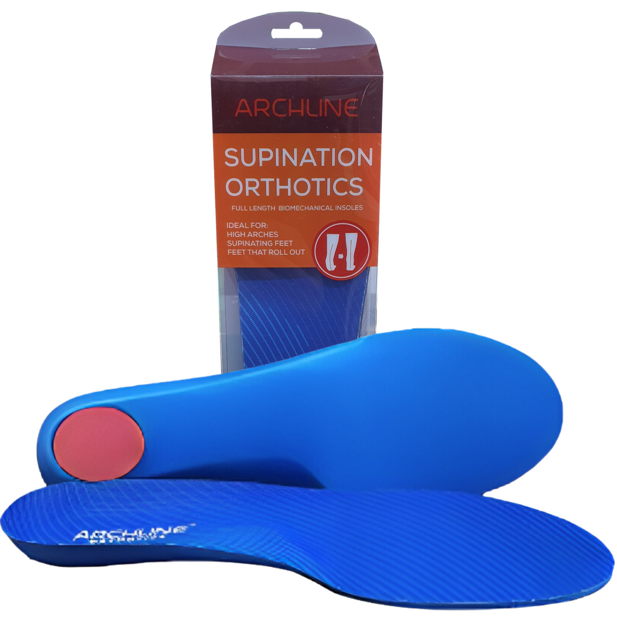 Archline Supination Orthotic Insoles - Full Length (Unisex) Plantar Fasciitis High Arch