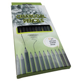 12 pcs CHARCOAL PENCILS Artist Drawing Sketching Shading Draw Sketch Art Craft