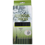 12 pcs CHARCOAL PENCILS Artist Drawing Sketching Shading Draw Sketch Art Craft