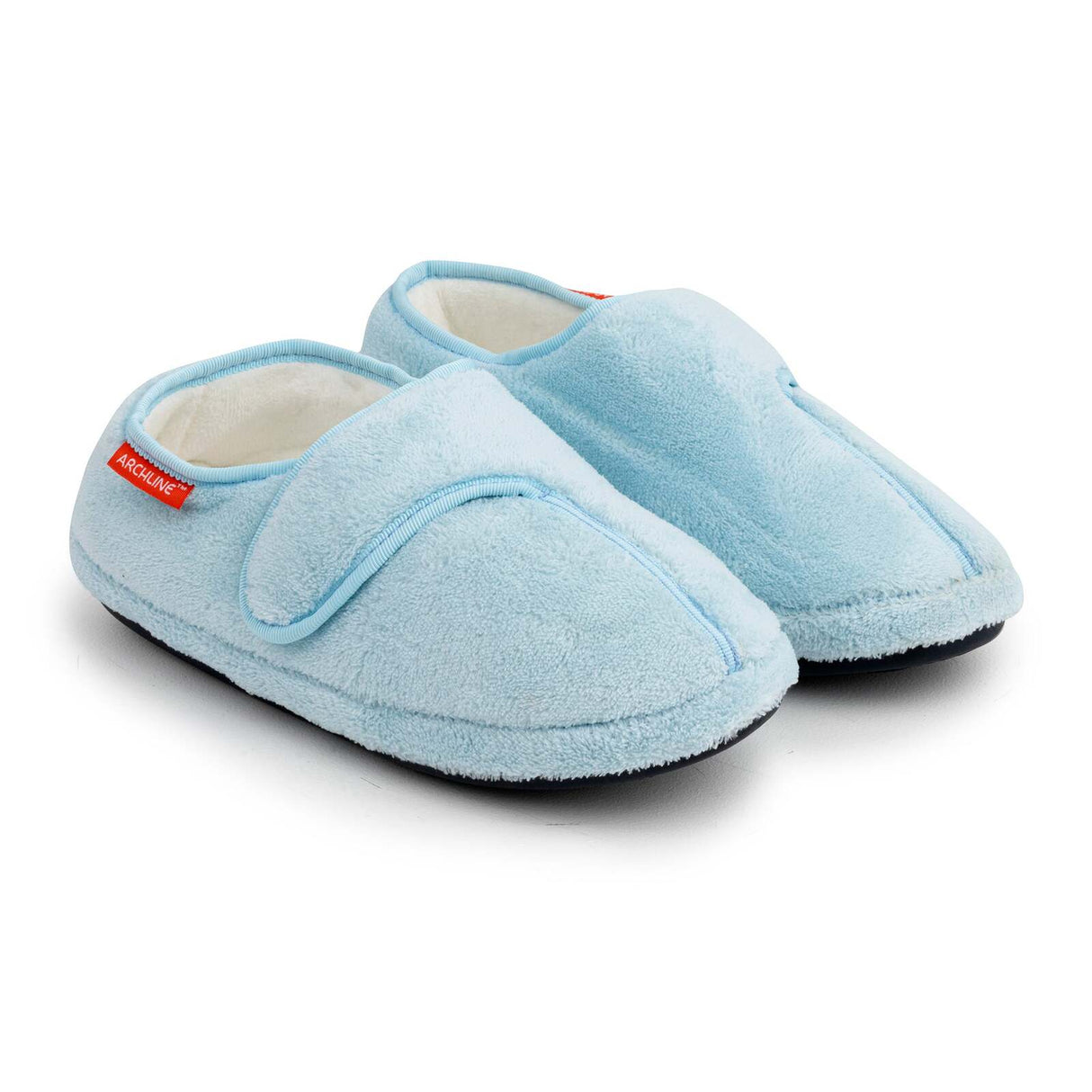 ARCHLINE Orthotic Plus Slippers Closed Scuffs Pain Relief Moccasins - Baby Blue