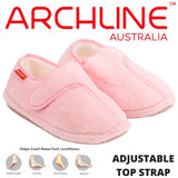 ARCHLINE Orthotic Plus Slippers Closed Scuffs Pain Relief Moccasins - Pink