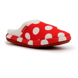 ARCHLINE Orthotic Slippers Slip On Scuffs Pain Relief Moccasins - Red Polka Dot