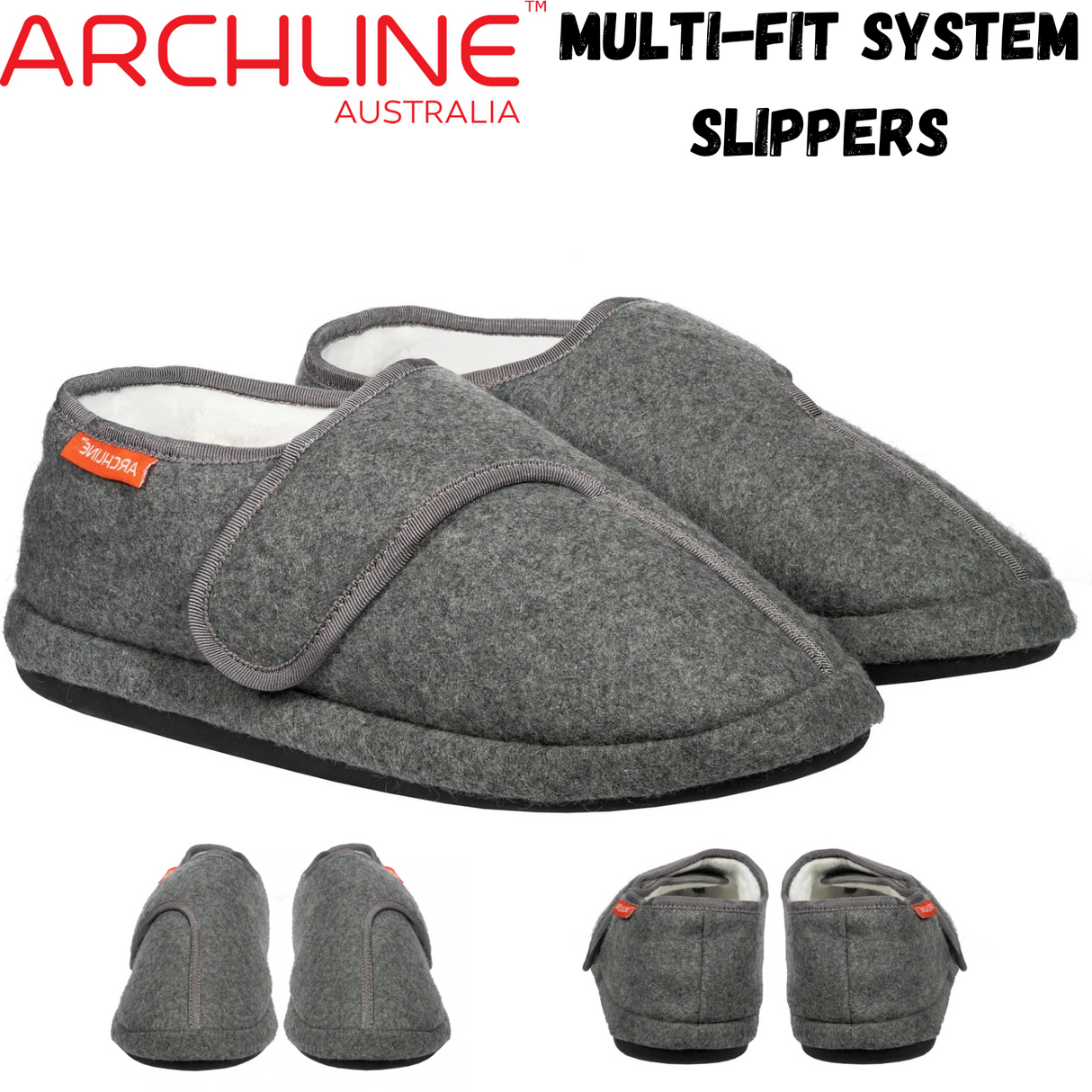 ARCHLINE Orthotic Plus Slippers Closed Scuffs Pain Relief Moccasins Extra Wide