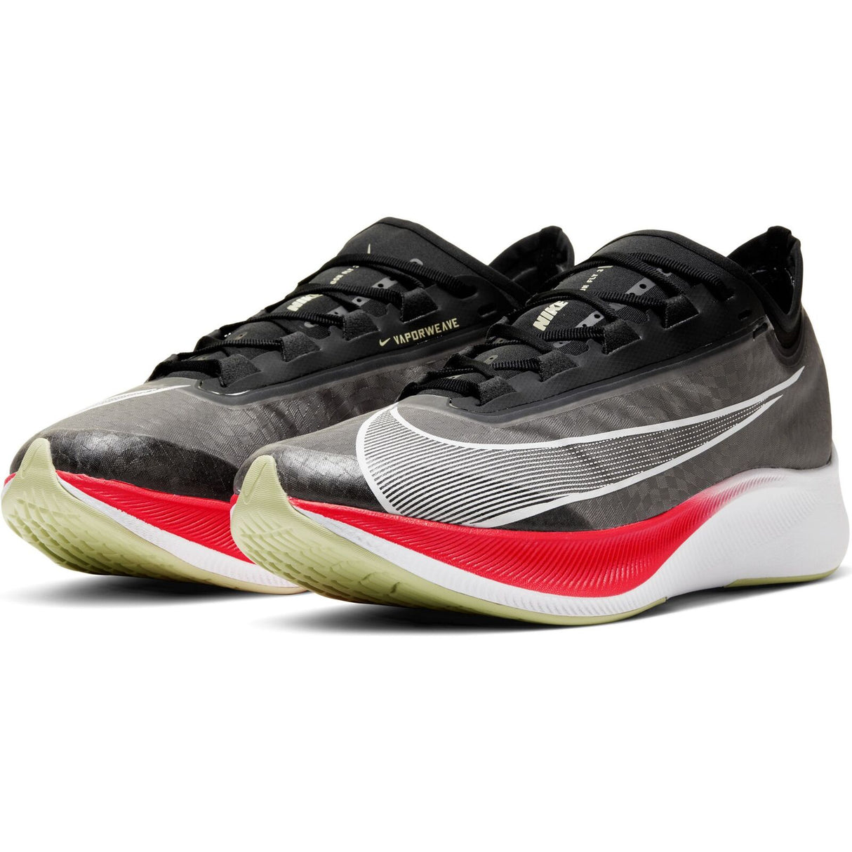 Nike Mens Zoom Fly 3 Shoe Sneakers Runners - Black/White-Laser Crimson