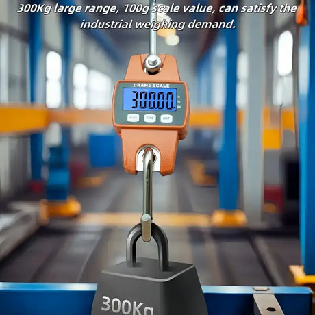 300kg Mini Crane Scale Portable LCD Digital Electronic Hook Hanging Scale