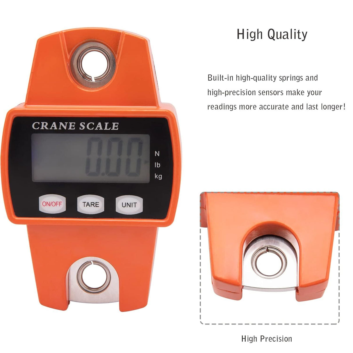 300kg Mini Crane Scale Portable LCD Digital Electronic Hook Hanging Scale