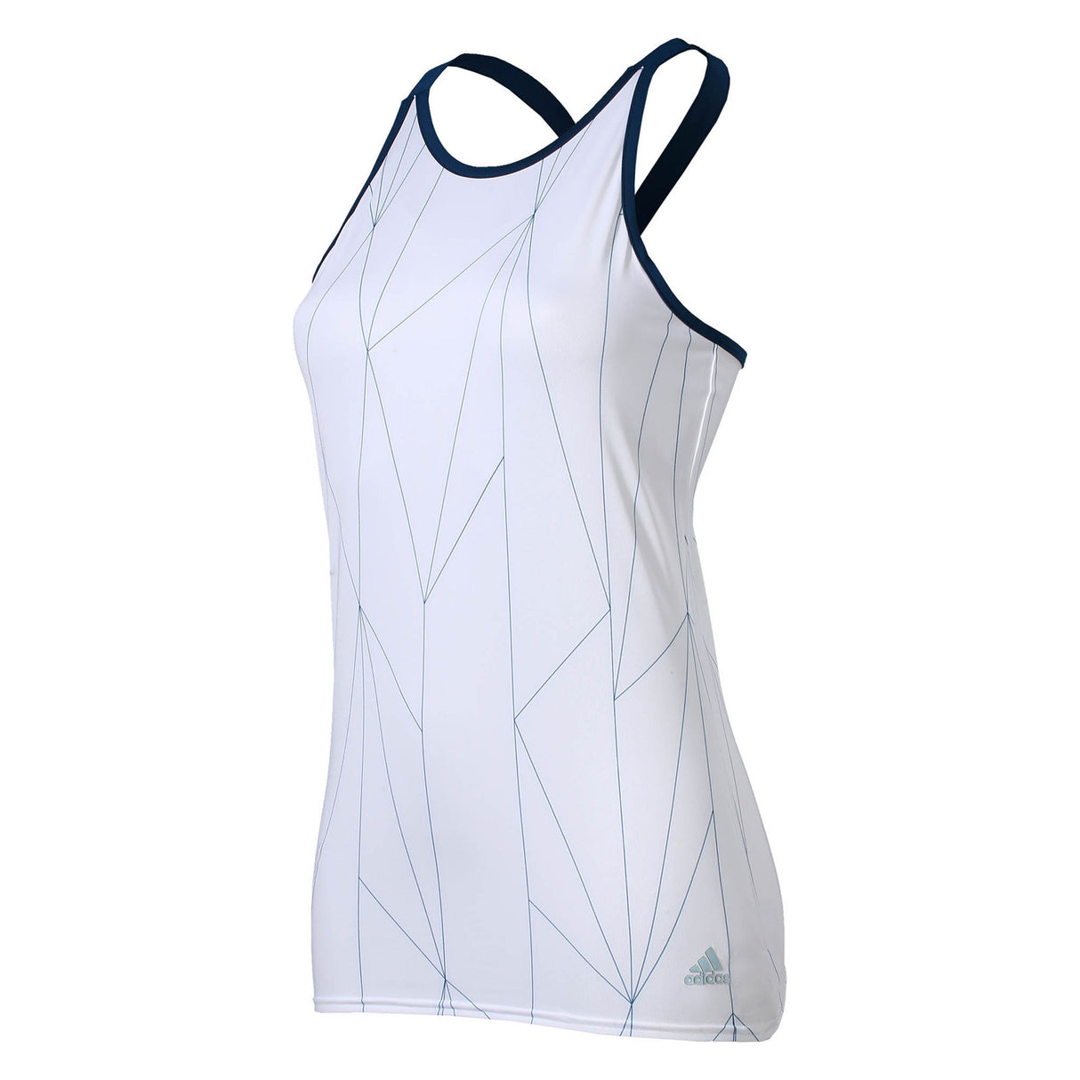 ADIDAS Girls Club Tank Tennis Top Sports Kids Childrens Climalite - White/Tech Steel