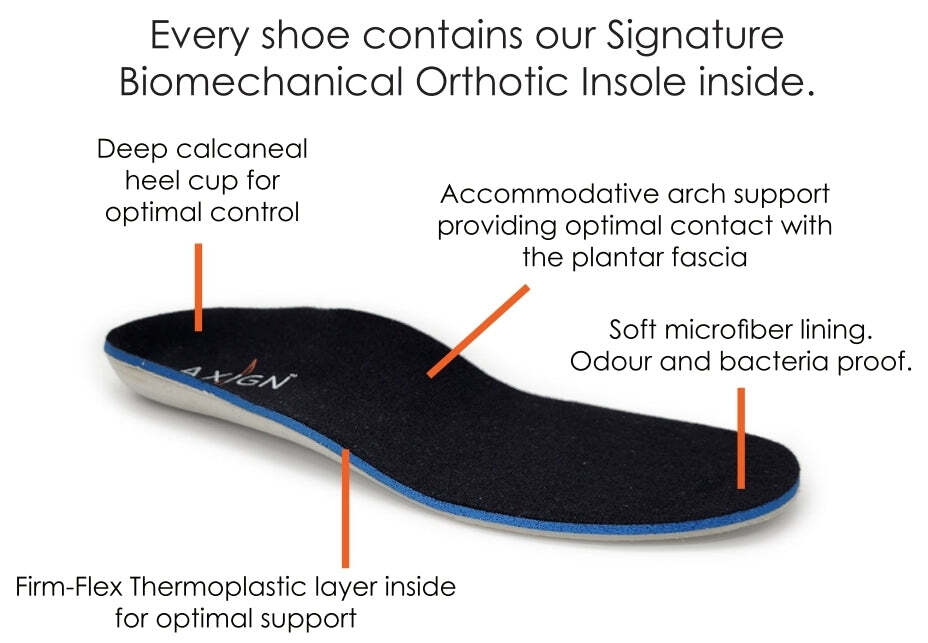 Axign River V2 Lightweight Casual Orthotic Shoes Archline Orthopedic - Black