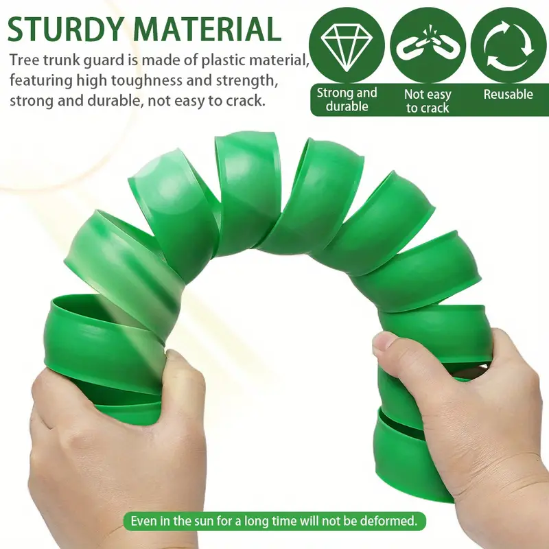 4x Tree Trunk Protector Plastic Spiral Tree Guards Tubes for Saplings & Plants