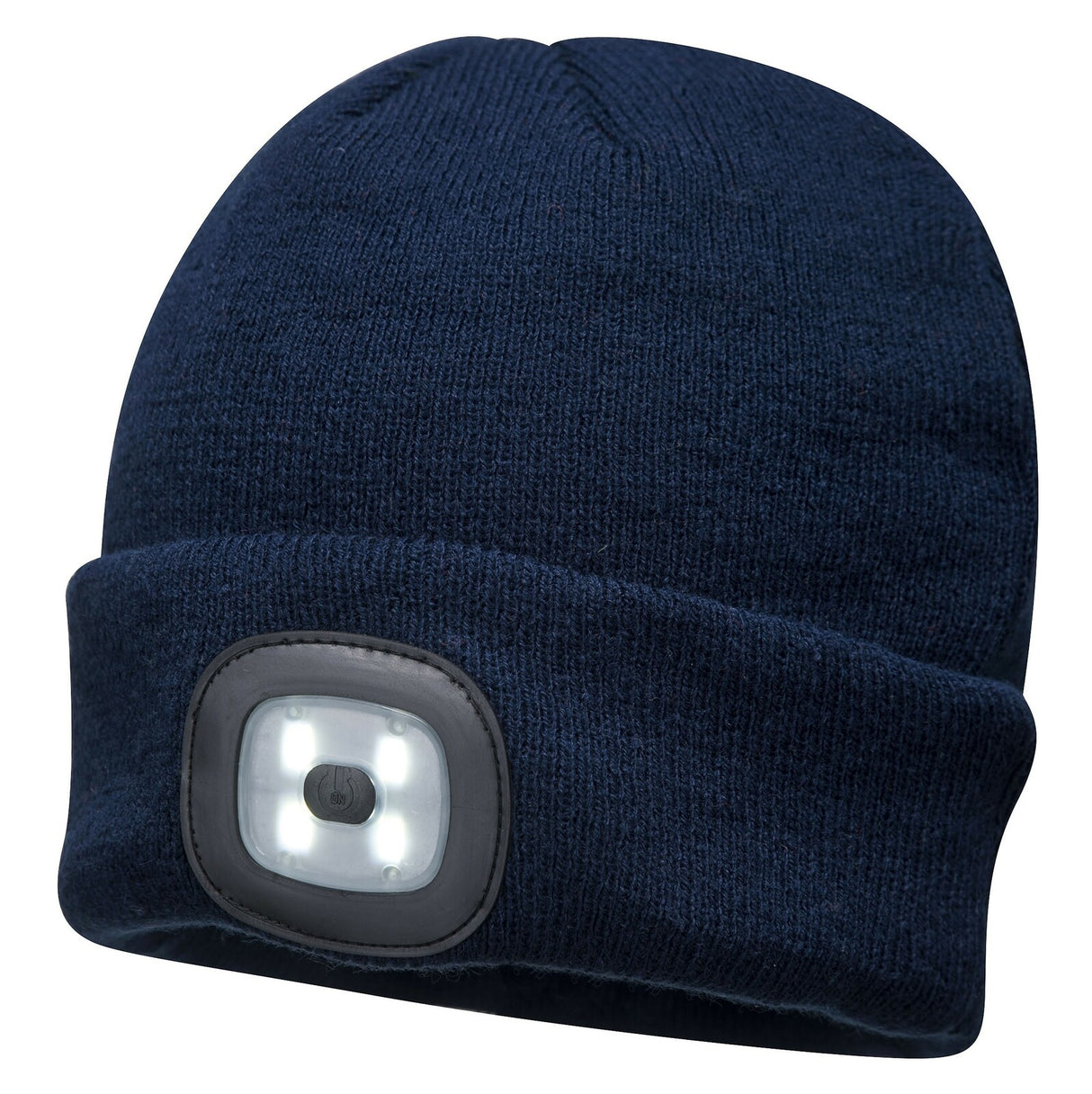 PORTWEST Beanie with LED Head Light USB Rechargeable Camping Cycling Workwear Hat