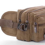 LARGE CANVAS BUM BAG Wallet Waist Pouch Travel Pocket Belt Storage in Camel