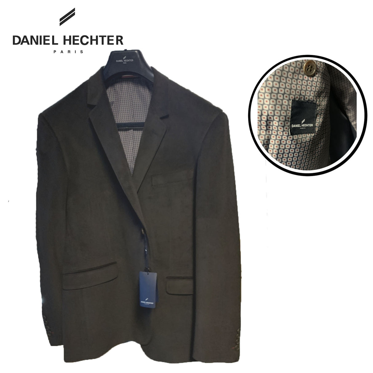 Daniel Hechter Mens Sports Coat Jacket Classic Blazer - Brown