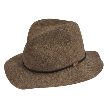 BAILEY Jackman 100% Wool Felt Travel Hat Warm MADE IN USA Crushable 1369 Fedora - Dark Brown