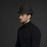 Bailey Mens Harker Bowler Hat Made in USA Fit for Autumn/Winter Season - Black