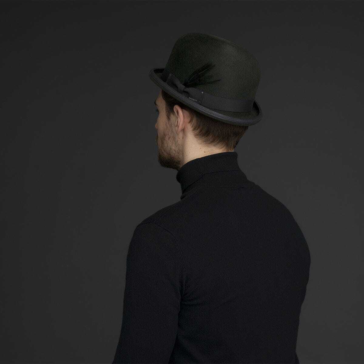 Bailey Mens Harker Bowler Hat Made in USA Fit for Autumn/Winter Season - Black