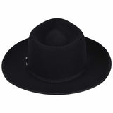 Bailey Mens Colver Fedora Hat Elite Stiffened Finish For Autumn/Winter - Black