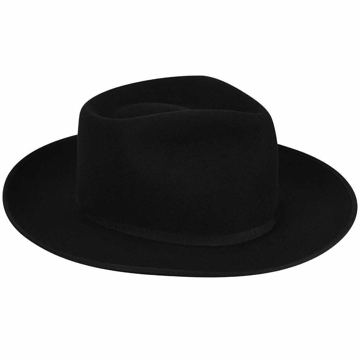 Bailey Mens Colver Fedora Hat Elite Stiffened Finish For Autumn/Winter - Black