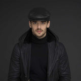 Bailey Mens Stockton Ivy Flat Cap Autumn/Winter Season - Black