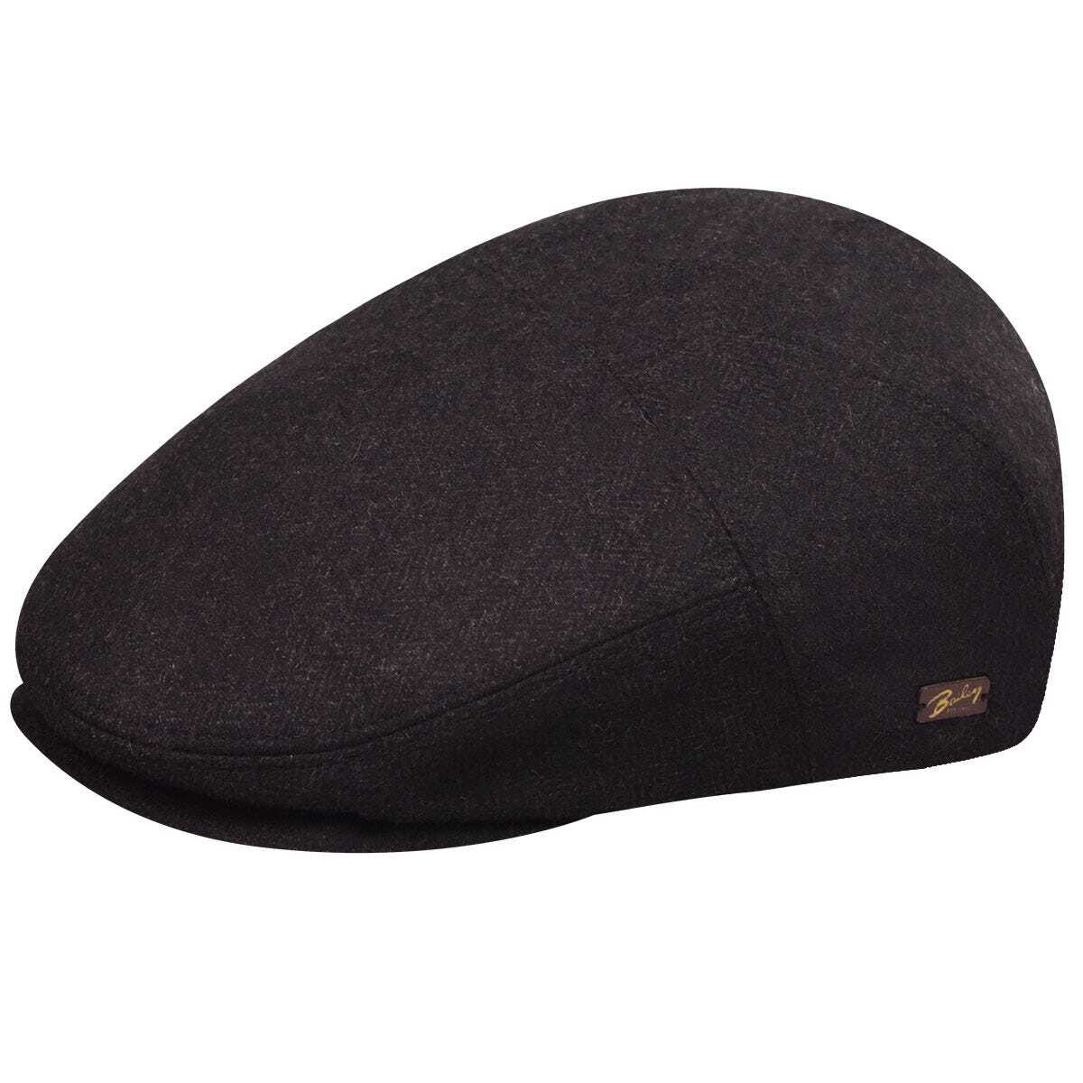 Bailey Mens Ormond Ivy Flat Cap - Black Plaid