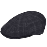 Bailey Mens Cove Dockman Newsboy Cap Good For Autumn/Winter Season - Grey Plaid