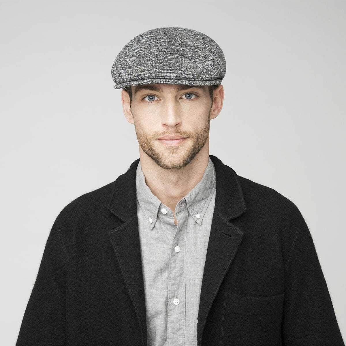 Bailey Mens Tifton Newsboy Cap For Autumn/Winter Season Hat - Grey