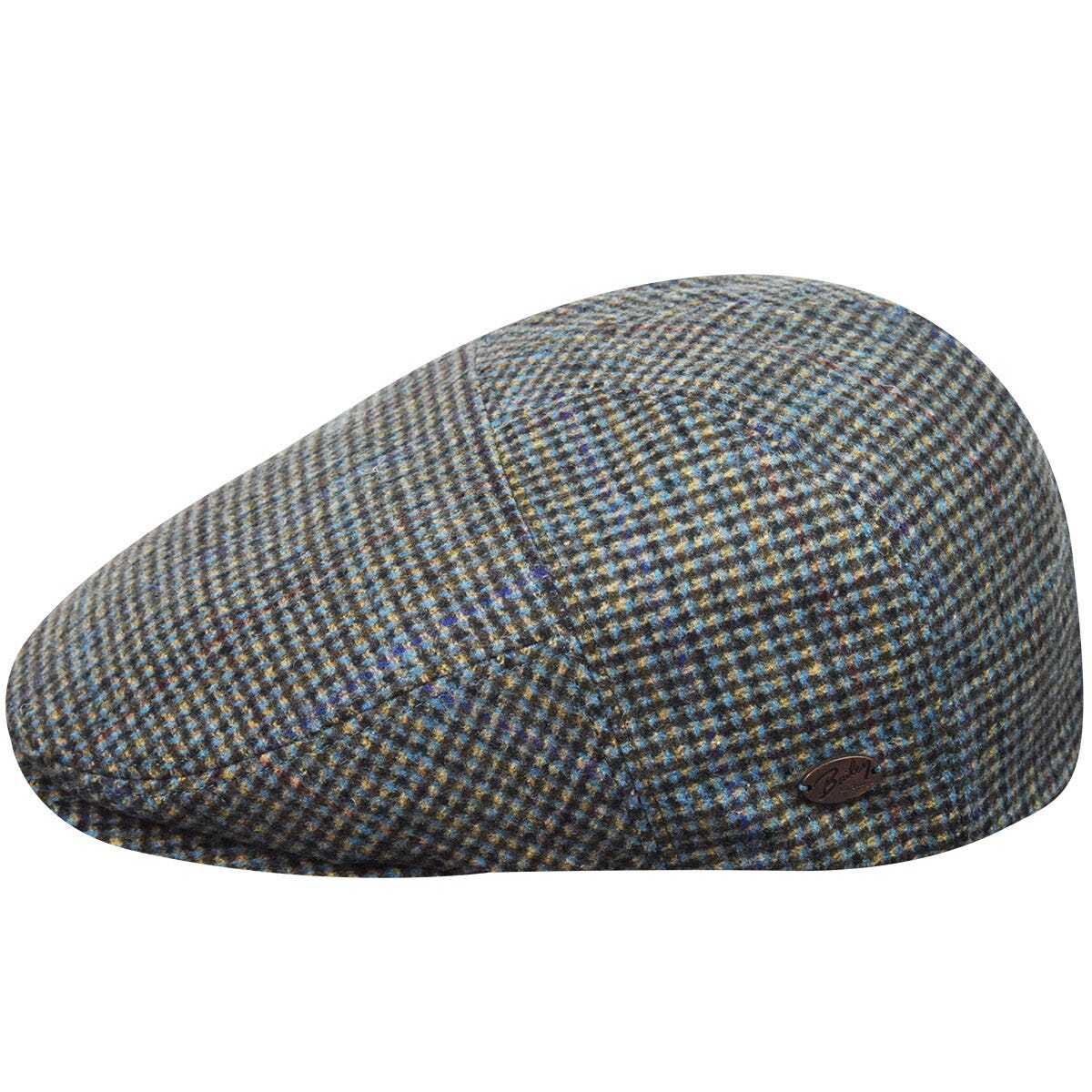 Bailey Mens Rish Ivy Flat Cap For Autumn/Winter Season - Olive Plaid