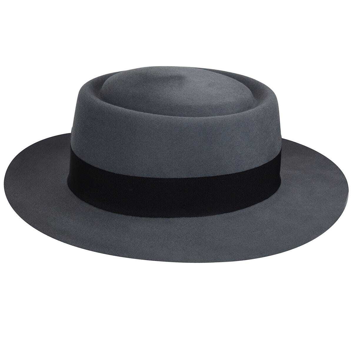 Bailey Mens Walsh Elite Pork Pie Hat Good For Autumn/Winter Season - Granite