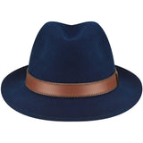 Bailey Mens Perry Fedora Hat Good for Autumn/Winter Season - Navy