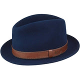 Bailey Mens Perry Fedora Hat Good for Autumn/Winter Season - Navy