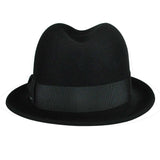 Bailey Mens Bogan Fedora Hat Elite Finish Style Made in U.S.A - Black