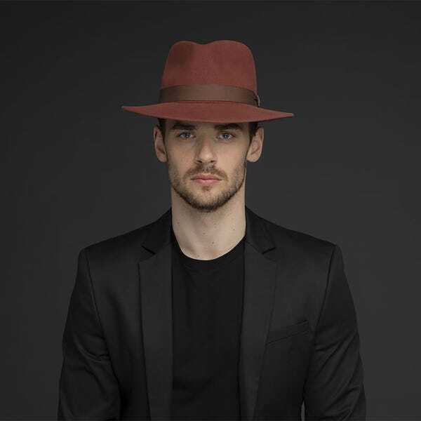 Bailey Mens Ammon Fedora Hat Fit for Autumn/Winter Season - Burgundy