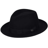 Bailey Mens Maglor Fedora Hat Water Repellent For Autumn/Winter Season - Black