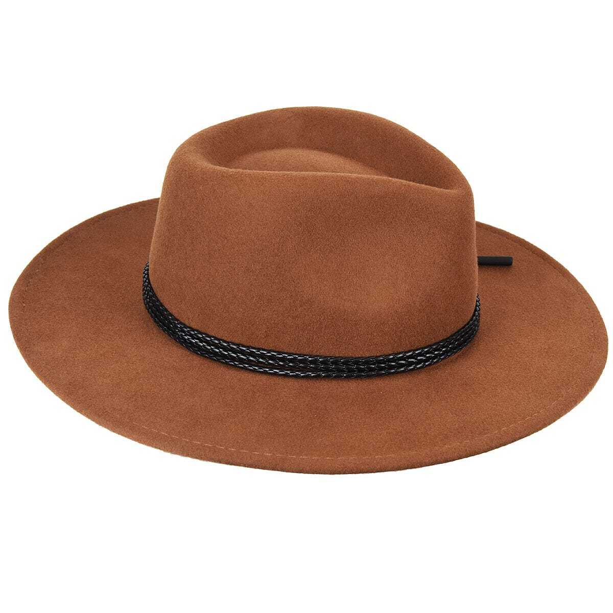 Bailey of Hollywood Mens Piston Fedora Hat Autumn/Winter Season - Caramel